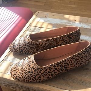 Madewell Cory genuine calf hair leopard print